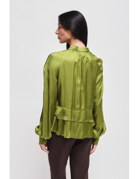 Maryley-blouse van viscose met ruches