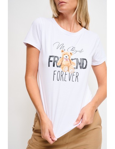 Katoenen T-shirt met berenprint Maryley