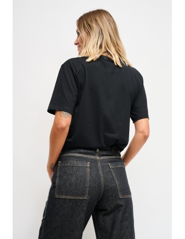 Katoenen T-shirt met print en strass-steentjes van Maryley