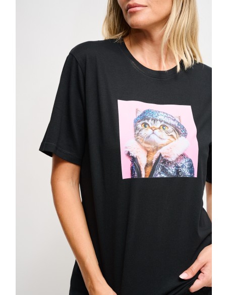 Casual-chic T-shirt met print van Maryley