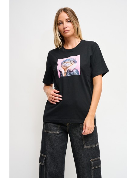 Casual-chic T-shirt met print van Maryley