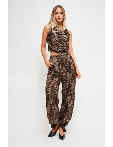 Maryley-broek met luipaardprint van viscose