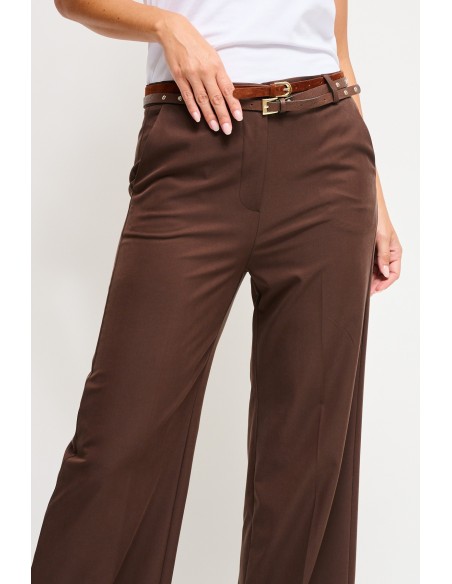 Palazzo-broek met dubbele tailleband Maryley