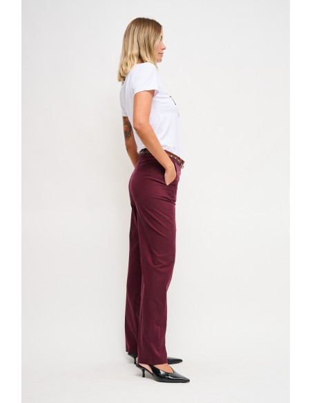 Palazzo-broek met dubbele tailleband Maryley