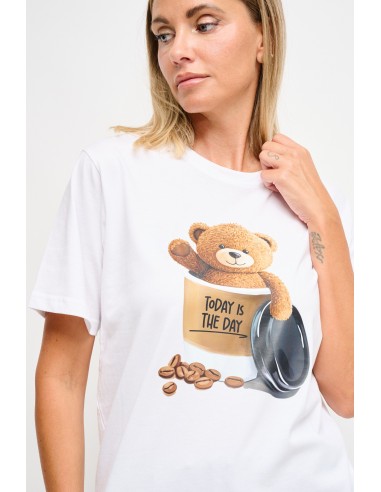 Maryley T-shirt met koffiemaaltjeprint