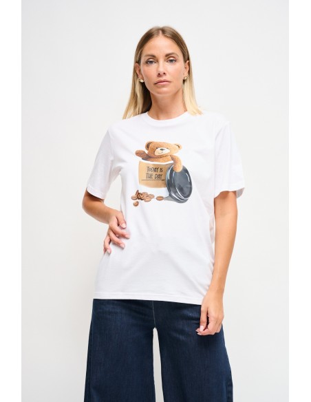 Maryley T-shirt met koffiemaaltjeprint