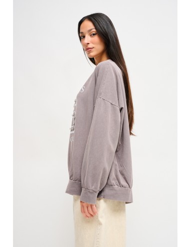 Katoenen sweater met print en strass-steentjes van Maryley