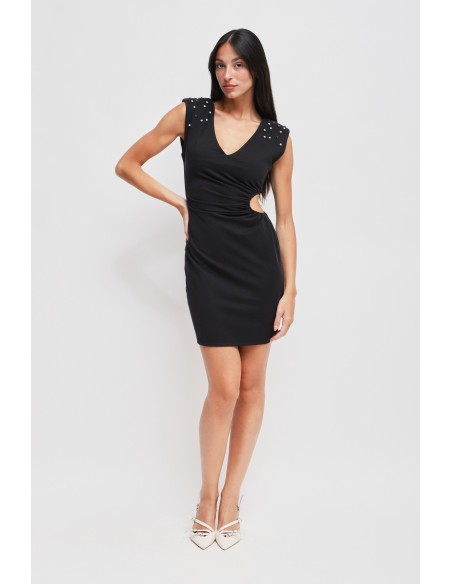 Korte jurk met cut-outs en strass-steentjes van Maryley
