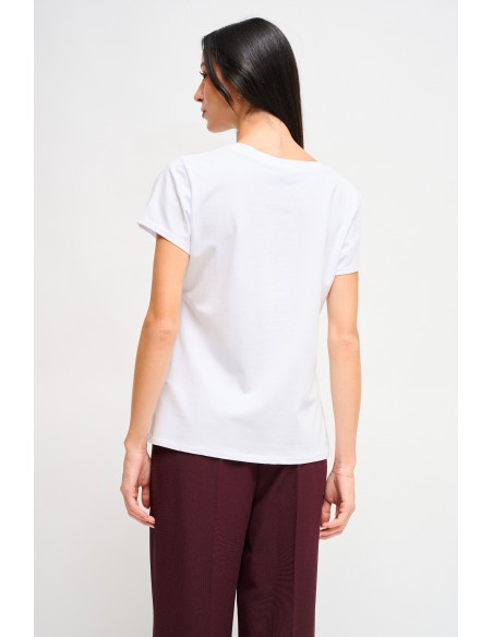 T-shirt met borduursel en beertje van Maryley