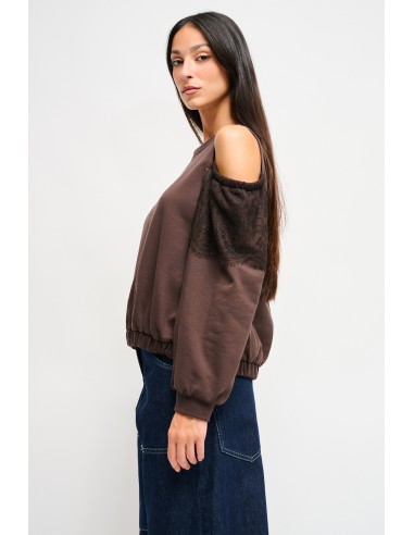 Katoenen sweater met blote schouders van Maryley