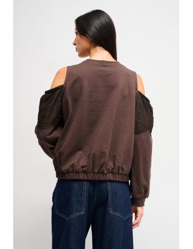 Katoenen sweater met blote schouders van Maryley