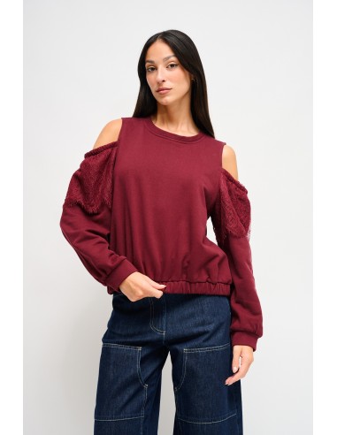 Katoenen sweater met blote schouders van Maryley
