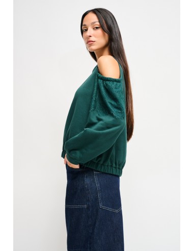 Katoenen sweater met blote schouders van Maryley
