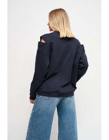 Sweatshirt met uitsparingen op de schouders en juweelspeldjes Maryley