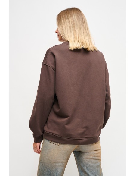 Katoenen sweater met sieradenbroches Maryley