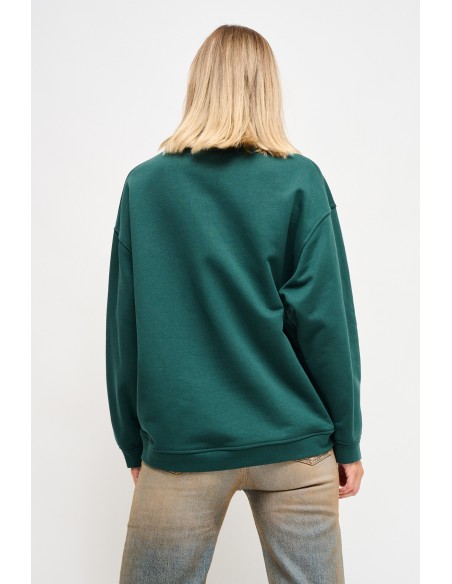 Katoenen sweater met sieradenbroches Maryley