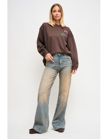 Jeans Atlanta met wijde pijpen, model Maryley