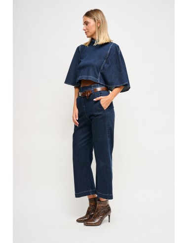 High-waistjeans met riem van Maryley