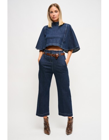 High-waistjeans met riem van Maryley