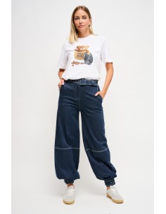 Baggy jeans met hoge taille Maryley