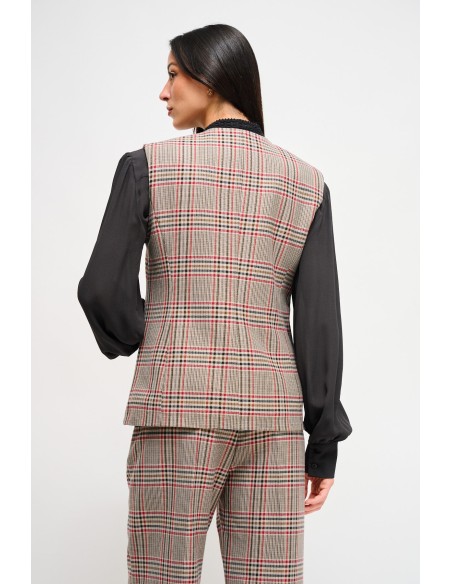Geruit gilet Maryley