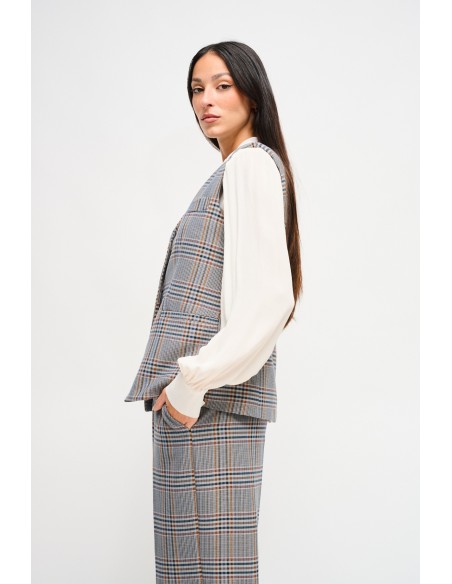 Geruit gilet Maryley