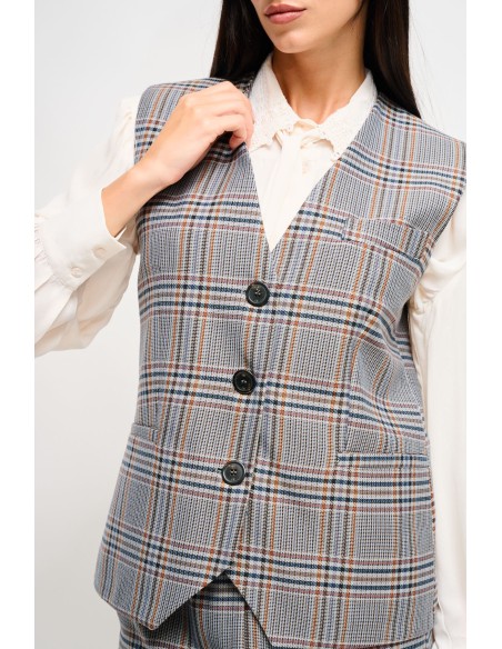 Geruit gilet Maryley