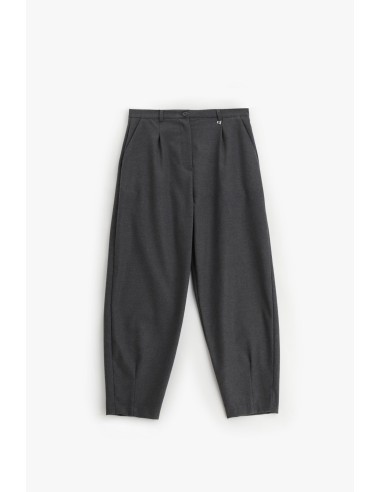 Dixie broek met plooien en cropped pijpen