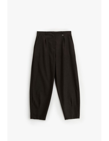 Dixie broek met plooien en cropped pijpen