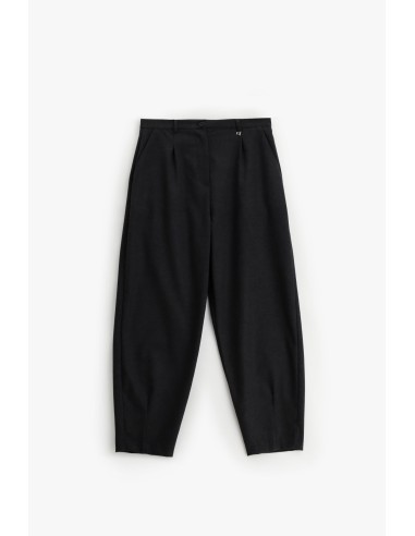 Dixie broek met plooien en cropped pijpen