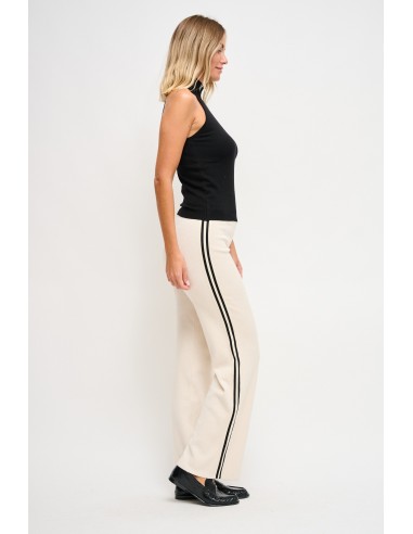 Gebreide broek met zijbiezen Maryley
