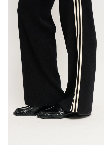 Gebreide broek met zijbiezen Maryley