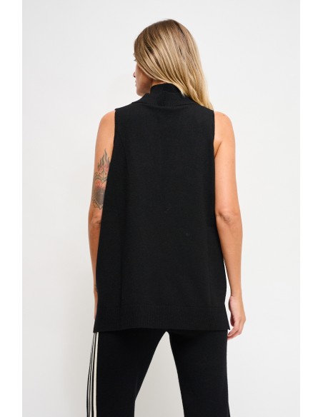 Gebreid vest met zijbanden Maryley