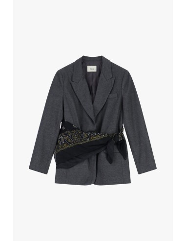 Blazer met een in de taille geknoopte sjaalceintuur Dixie