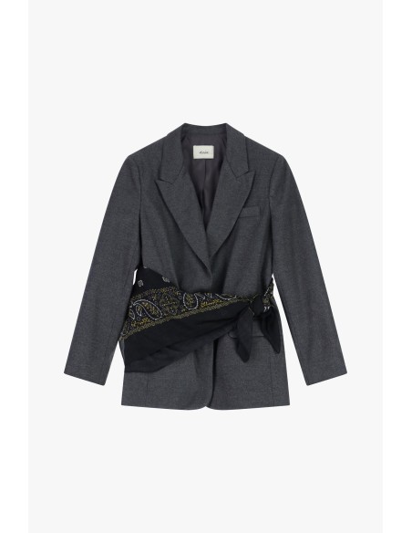 Blazer met een in de taille geknoopte sjaalceintuur Dixie