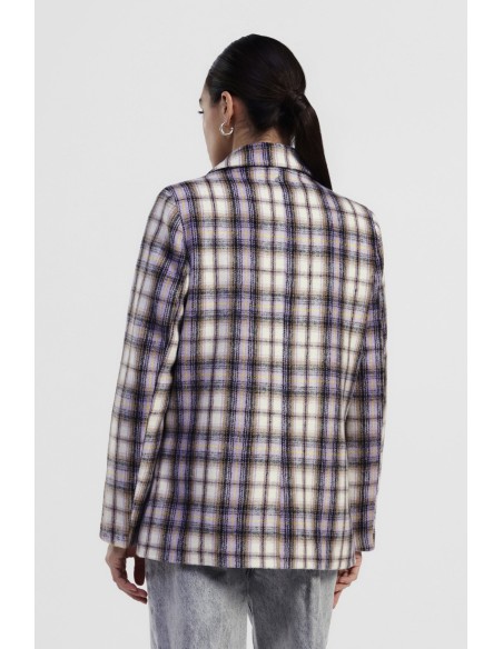 Geruite blazer met klepzakken en sierknopen Dixie