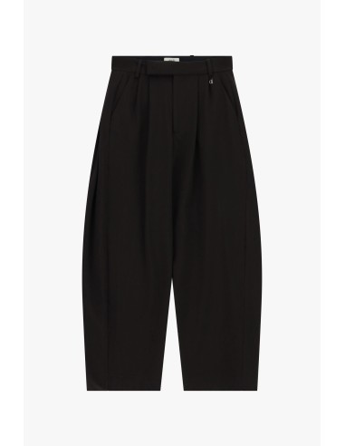 Wijde broek met hoge taille en plooien Dixie