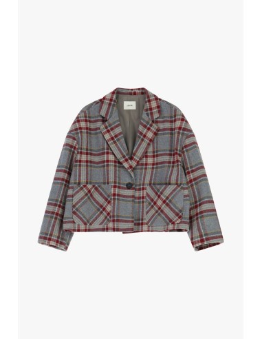 Korte geruite blazer met opgestikte zakken Dixie