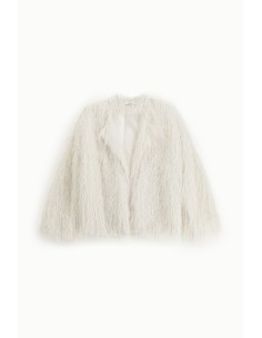 Korte blazer met bontlook en wijde mouwen Dixie 2