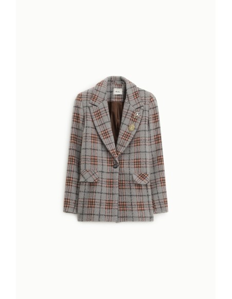Geruite blazer met revers en knopen Dixie