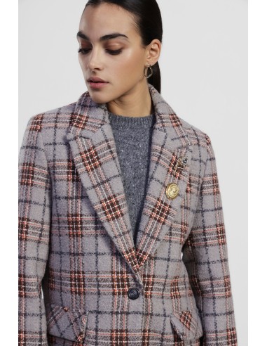 Geruite blazer met revers en knopen Dixie