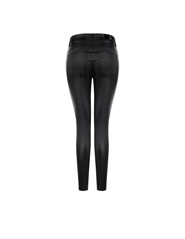Skinnybroek van elastische stof met lederlook van Rinascimento