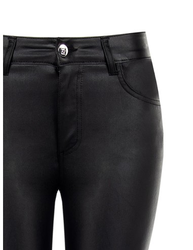 Skinnybroek van elastische stof met lederlook van Rinascimento