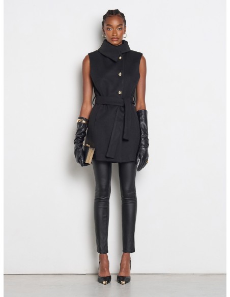 Skinnybroek van elastische stof met lederlook van Rinascimento