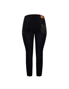 Curvy skinny jeans met strass op de achterzak van Rinascimento Curvy 2