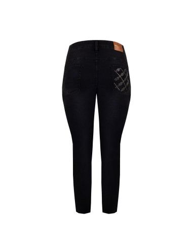 Curvy skinny jeans met strass op de achterzak van Rinascimento Curvy