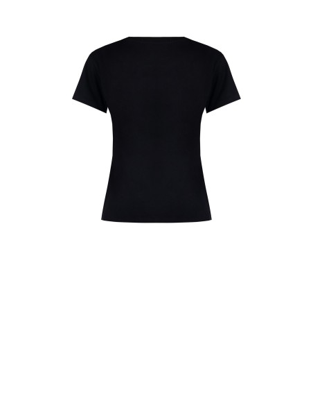 Regular T-shirt van katoen met flockprint van vrouwelijke figuren van Rinascimento