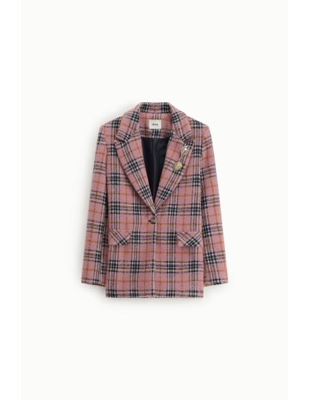 Geruite blazer met revers en knopen Dixie