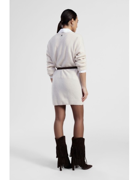 Korte jurk met riem en V-hals Dixie