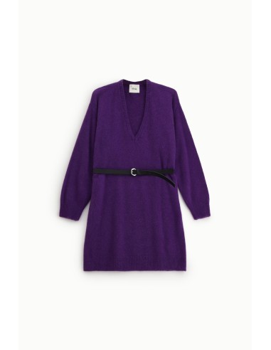 Korte jurk met riem en V-hals Dixie